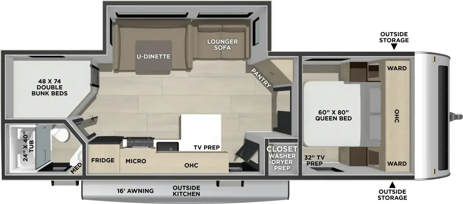 Shasta Shasta 28BHS floor plan