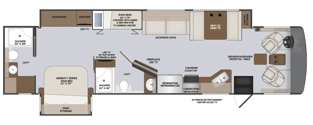 2026 Holiday Rambler Vacationer 36F - Floor plan
