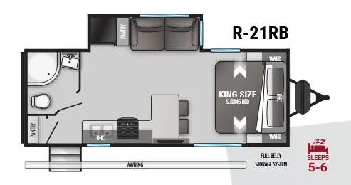Cruiser RV Radiance 21RB floor plan