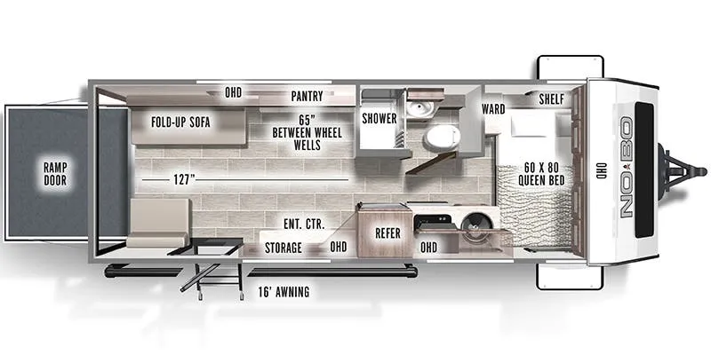 2021 Forest River No Boundaries NB19.1 - Floor plan