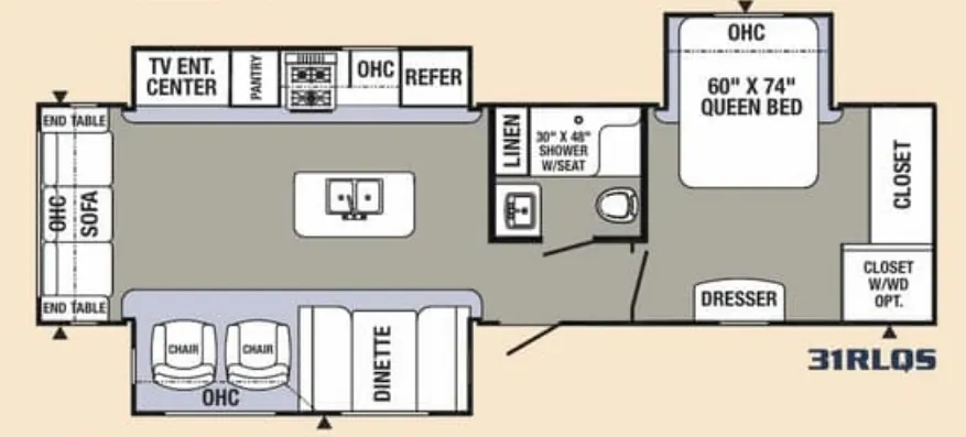 Palomino Puma 31RLQS floor plan