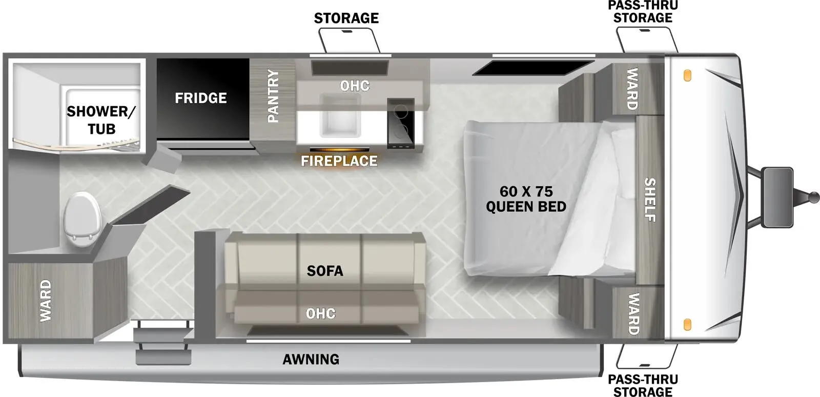 Forest River EVO 176BQCE floor plan