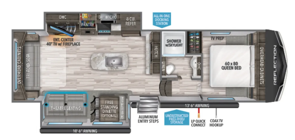 Grand Design Reflection 150 Series 150 SERIES 295RL floor plan