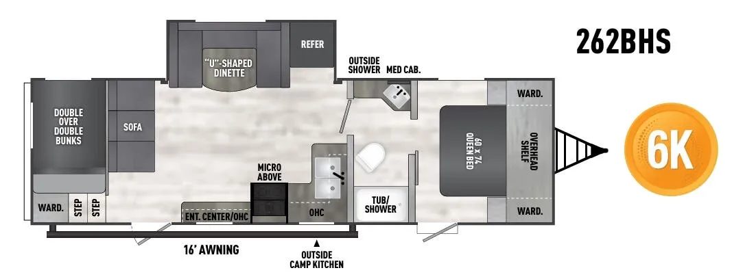 Forest River Viking 262BHS floor plan