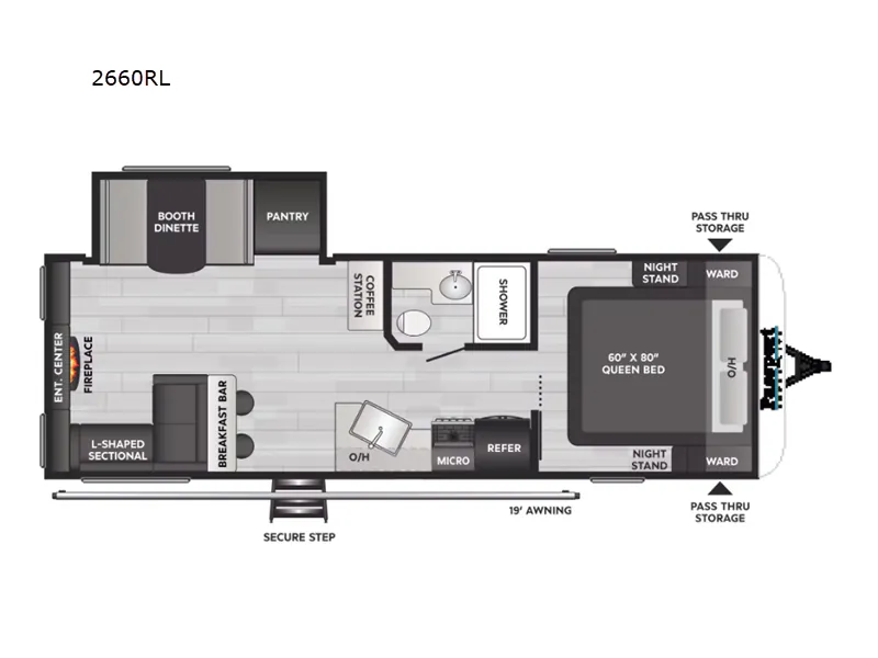 2025 Keystone Passport 2660RL floor plan