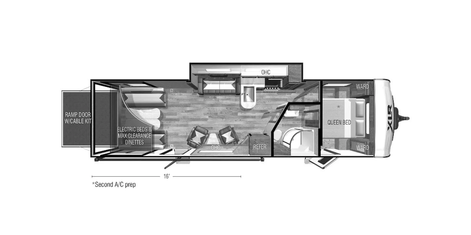 2021 Forest River XLR Hyper Lite 3016 - Floor plan