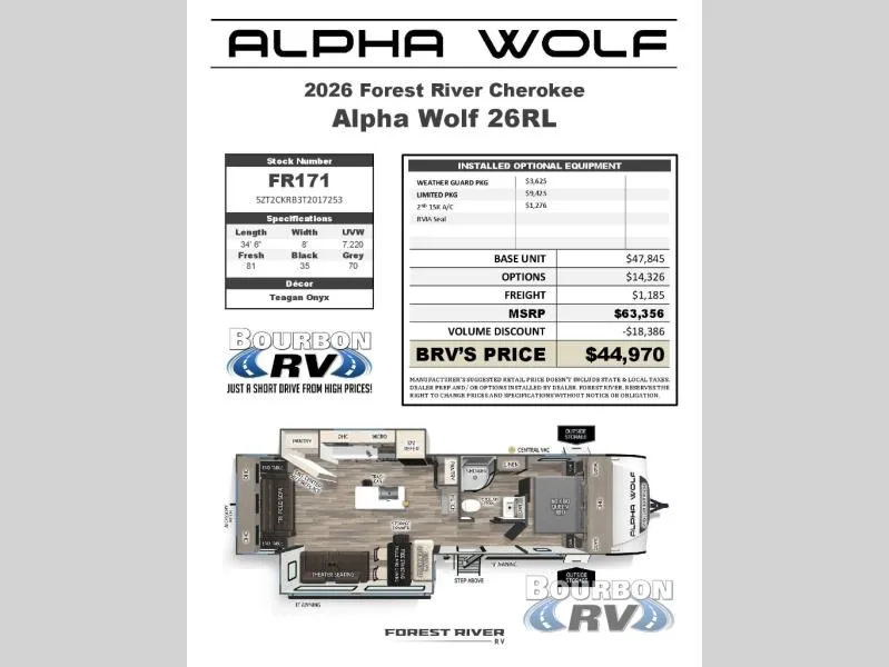 2026 Forest River Cherokee Alpha Wolf 26RL - Photo 4