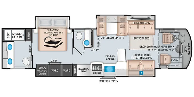 2023 Thor Motor Coach Aria 3901 floor plan