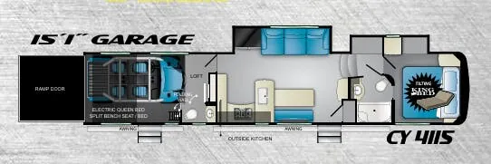 2019 Heartland Cyclone 4115 floor plan