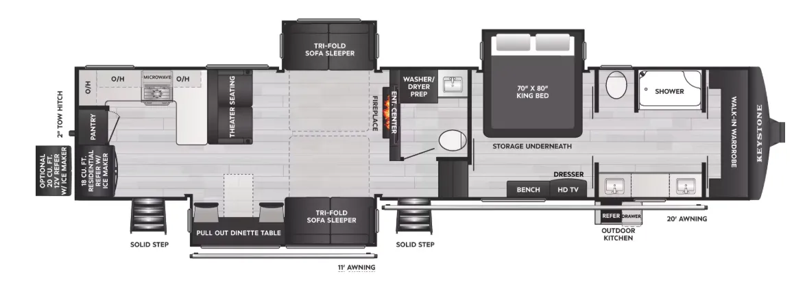 Keystone Alpine 3910RK floor plan