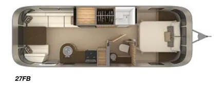 2019 Airstream Flying Cloud 27FB - Floor plan