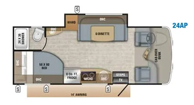 Jayco Melbourne Prestige 24AP floor plan