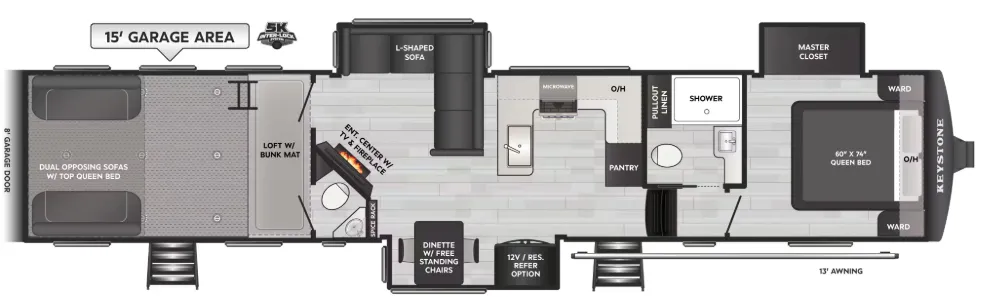 2026 Keystone IMPACT 418 - Floor plan