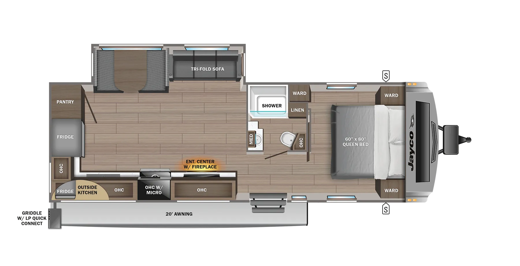 2024 Jayco White Hawk 27RK - Floor plan