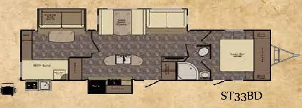 CrossRoads Sunset Trail Reserve ST33BD floor plan