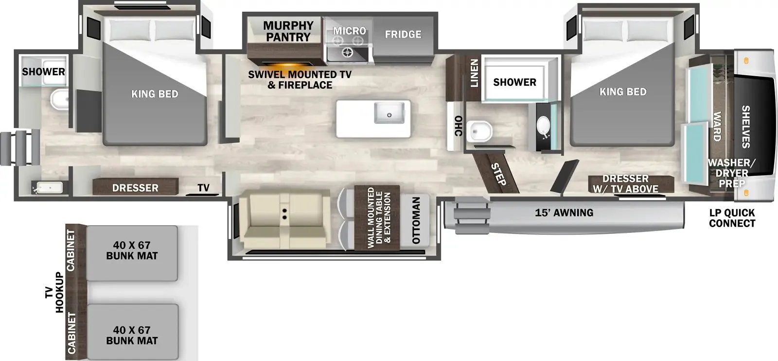 Forest River Cedar Creek Experience Wheels floor plan