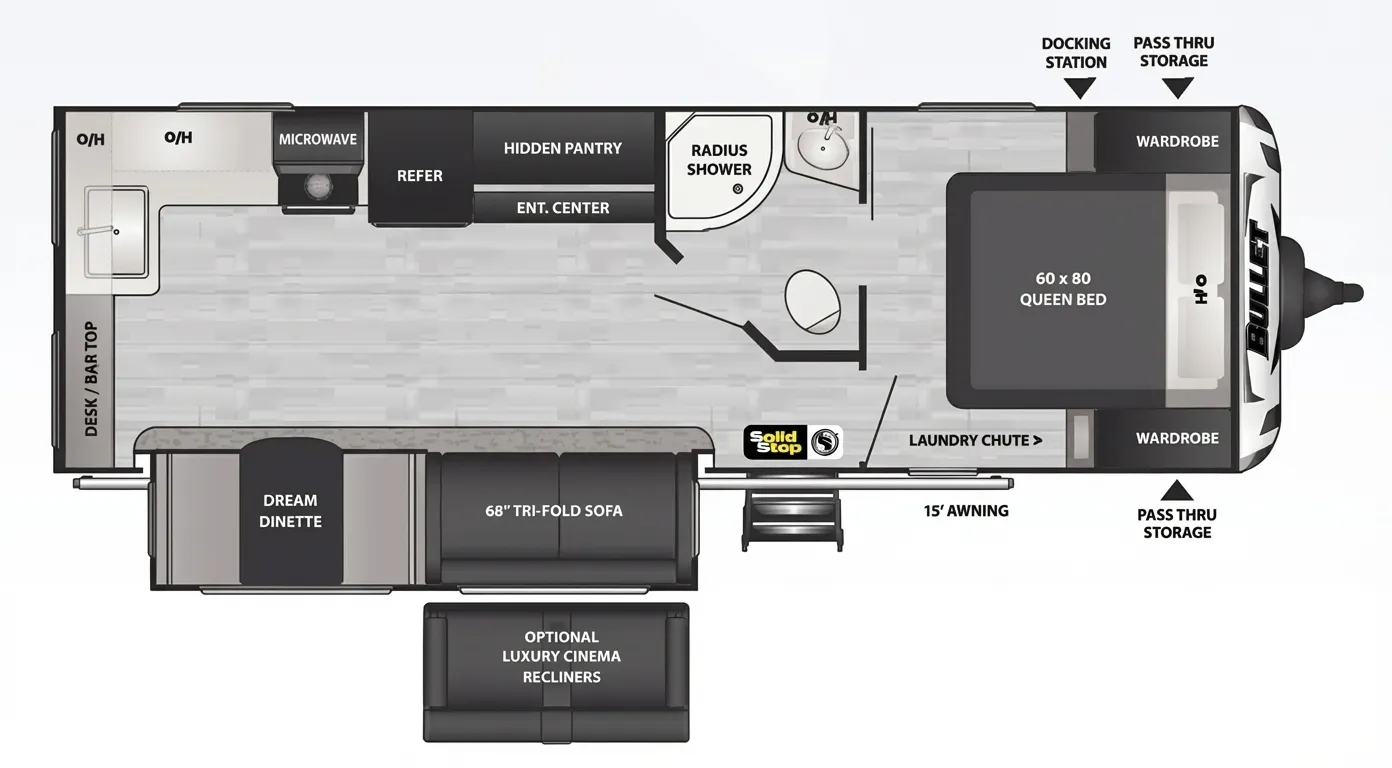 Keystone Bullet Premium 258RKS floor plan