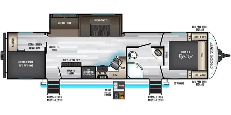 2021 Forest River Cherokee Alpha Wolf 30RDB-L - Floor plan