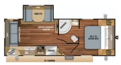 2019 Jayco Jay Feather 24RL - Floor plan