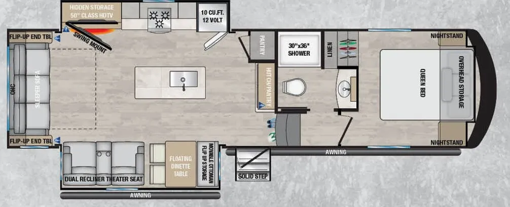 Alliance RV Avenue All-Access 29RL floor plan