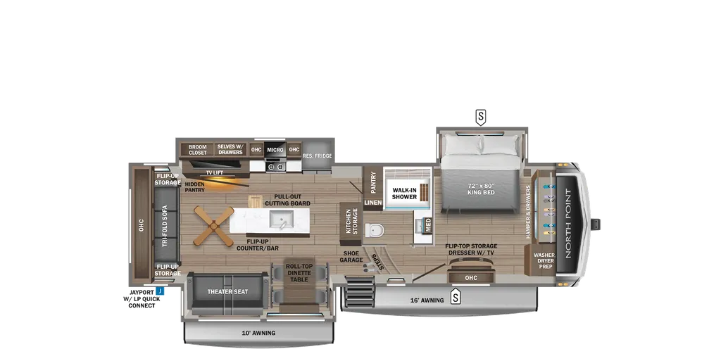 2026 Jayco North Point 310RLTS floor plan
