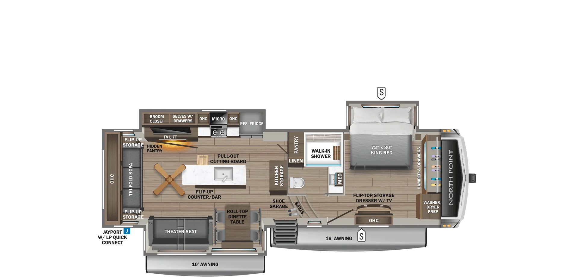2026 Jayco North Point 310RLTS - Floor plan