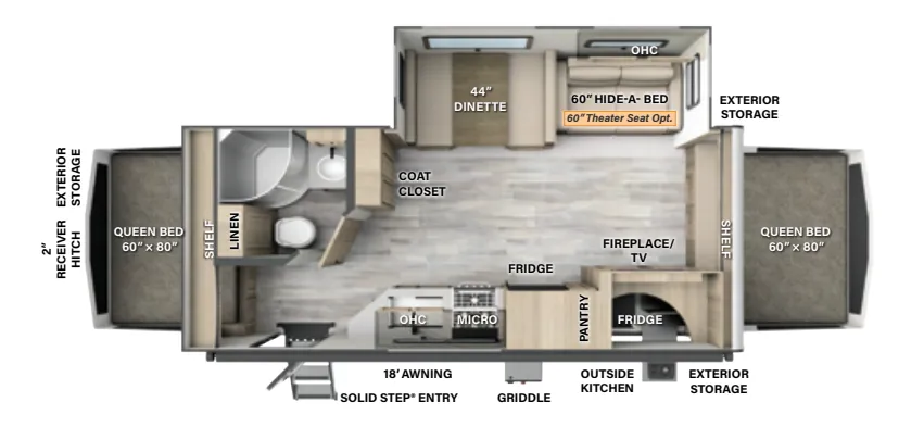 2024 Forest River Flagstaff Shamrock 235S - Floor plan