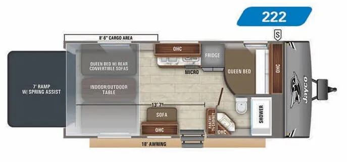Jayco Octane Super Lite 222 floor plan