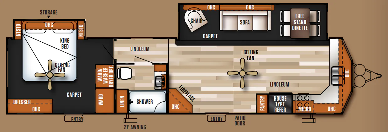 Forest River Salem Villa Estate 394FKDS floor plan