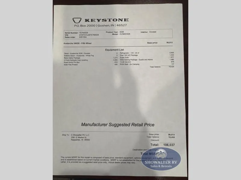 2026 Keystone Alpine Avalanche Edition 390DS - Photo 3