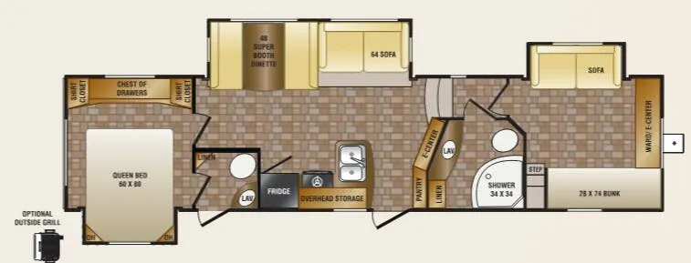 CrossRoads Sunset Trail Reserve SF34BH floor plan