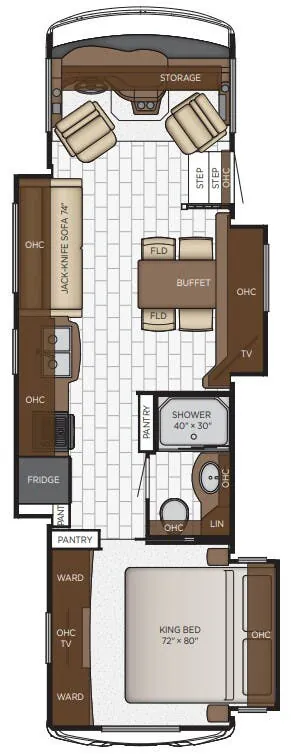 Newmar Bay Star Sport 3226 floor plan