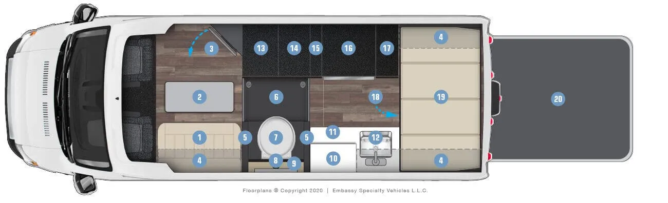 Embassy RV Dolphin SL BASE floor plan