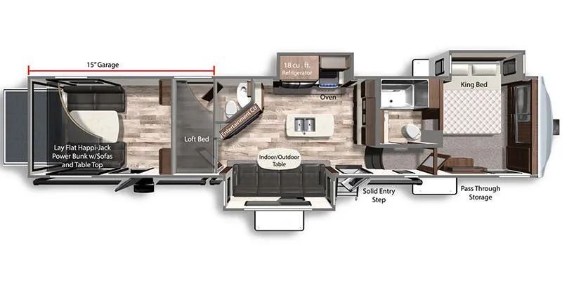2022 Dutchmen Voltage 4015 - Floor plan