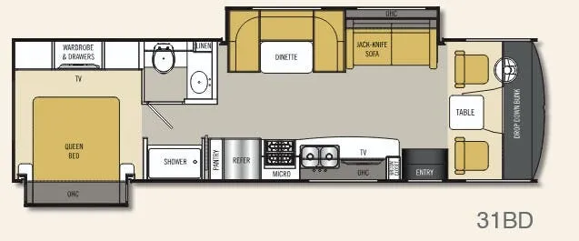 Coachmen Pursuit 31BD floor plan