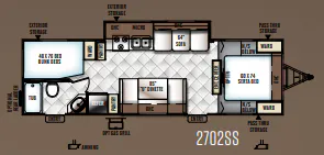 Forest River Rockwood Ultra Lite 2702SS floor plan