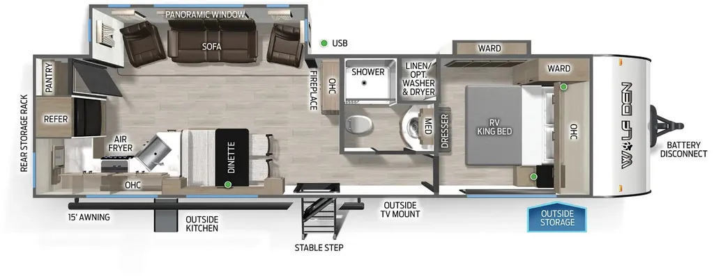 2027 Forest River Cherokee Wolf Den 271RK floor plan