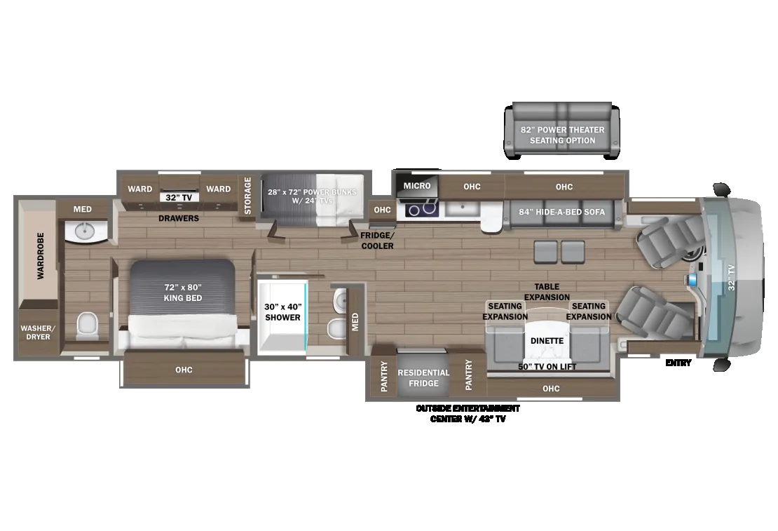Entegra Coach Cornerstone 45R floor plan