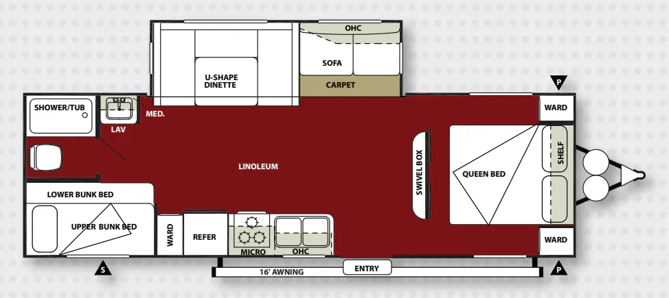 Forest River Wildwood 28DBUD floor plan