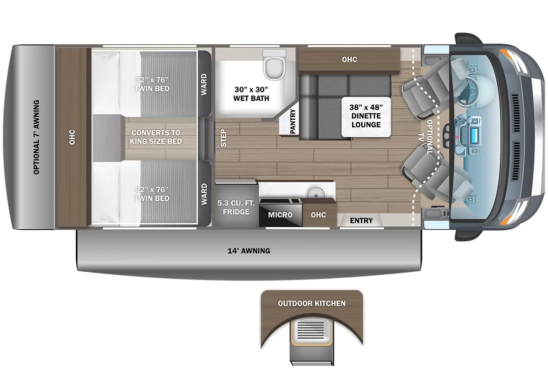 2024 Entegra Coach Condor 22T - Floor plan