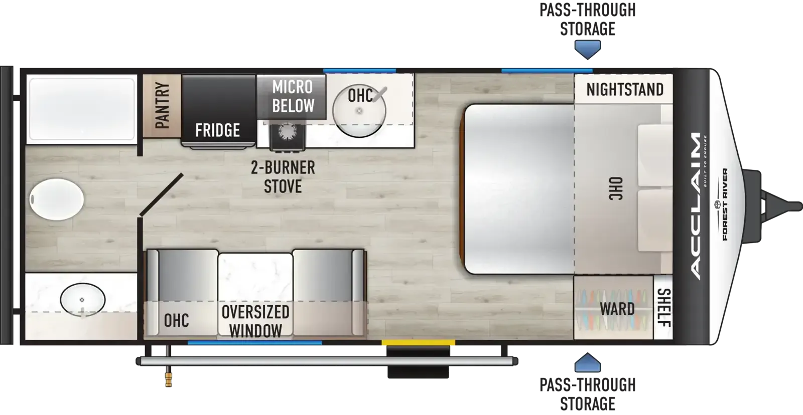East to West Acclaim 16RB floor plan