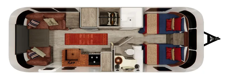 Airstream Stetson+6666 STETSON6666 27FB TWIN floor plan
