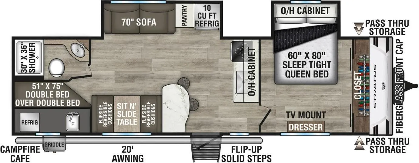 Venture RV Stratus SR302VBH floor plan