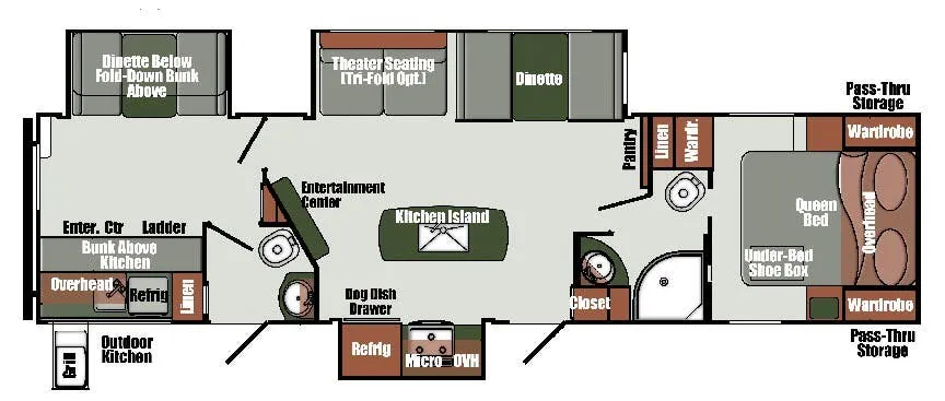 Gulf Stream Northern Express Luxury 333BH floor plan