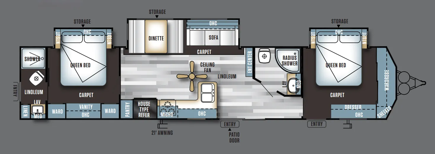 Forest River Salem Villa 4002Q floor plan