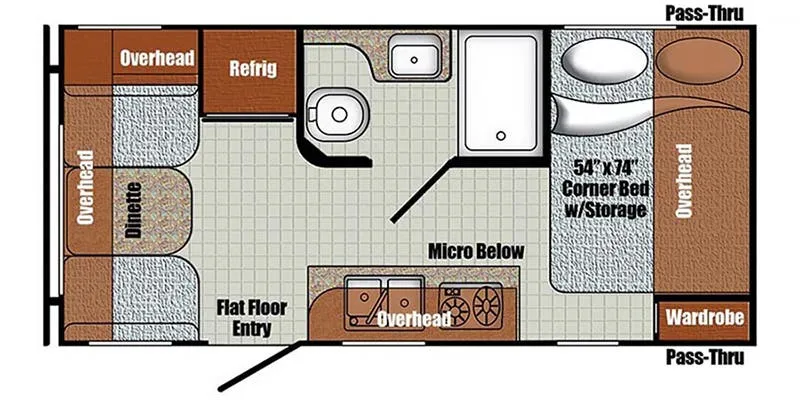 Gulf Stream Vintage Cruiser 17RWD floor plan