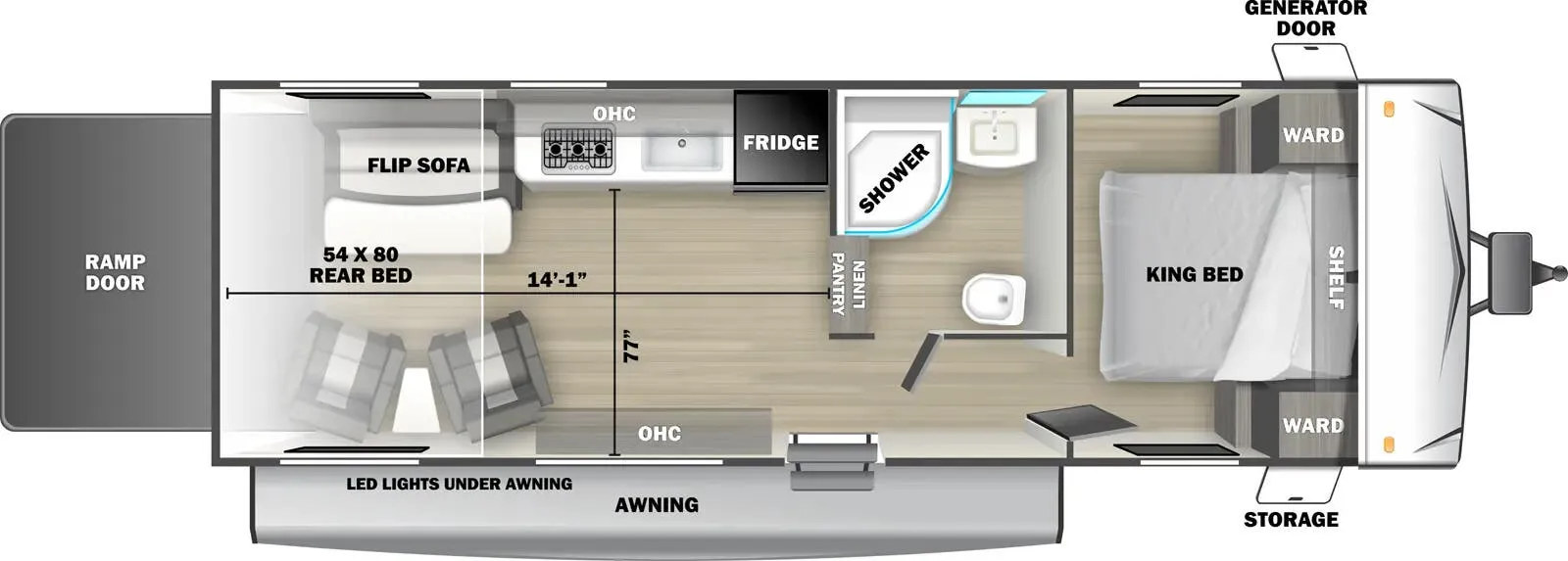 Forest River Stealth 2530SLE floor plan