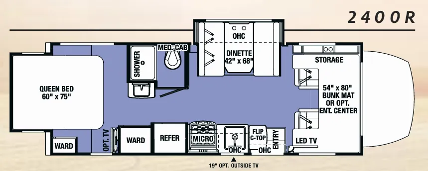 Forest River Sunseeker MBS 2400R floor plan