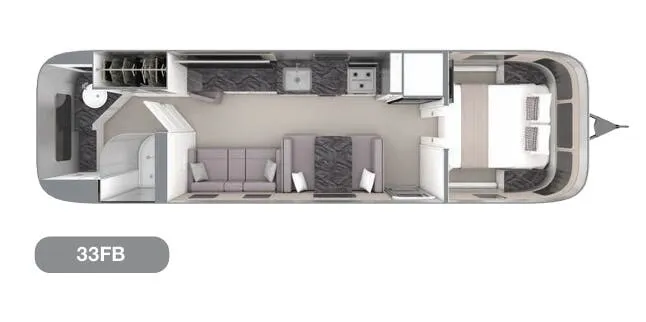 Airstream Classic 33FB floor plan