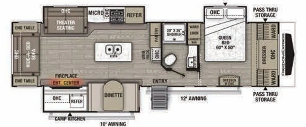 Coachmen Freedom Express Liberty Edition 324RLDSLE floor plan